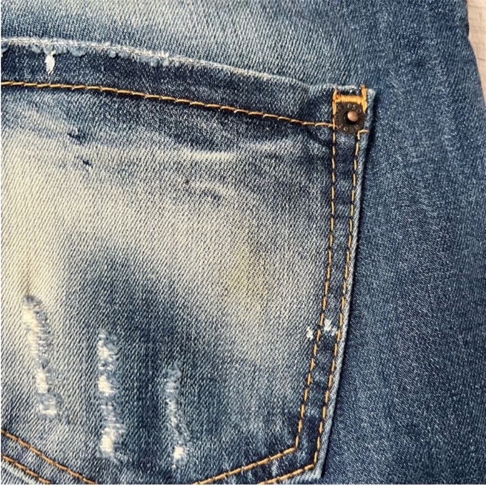 DSQUARED2 Distressed Skinny Skater Patchwork Jeans Blue Size 29 - Picture 7 of 16